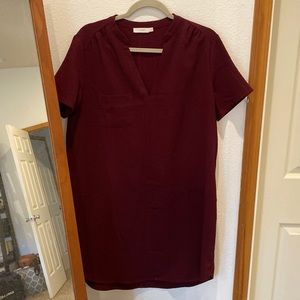 Lush Maroon Shift Dress